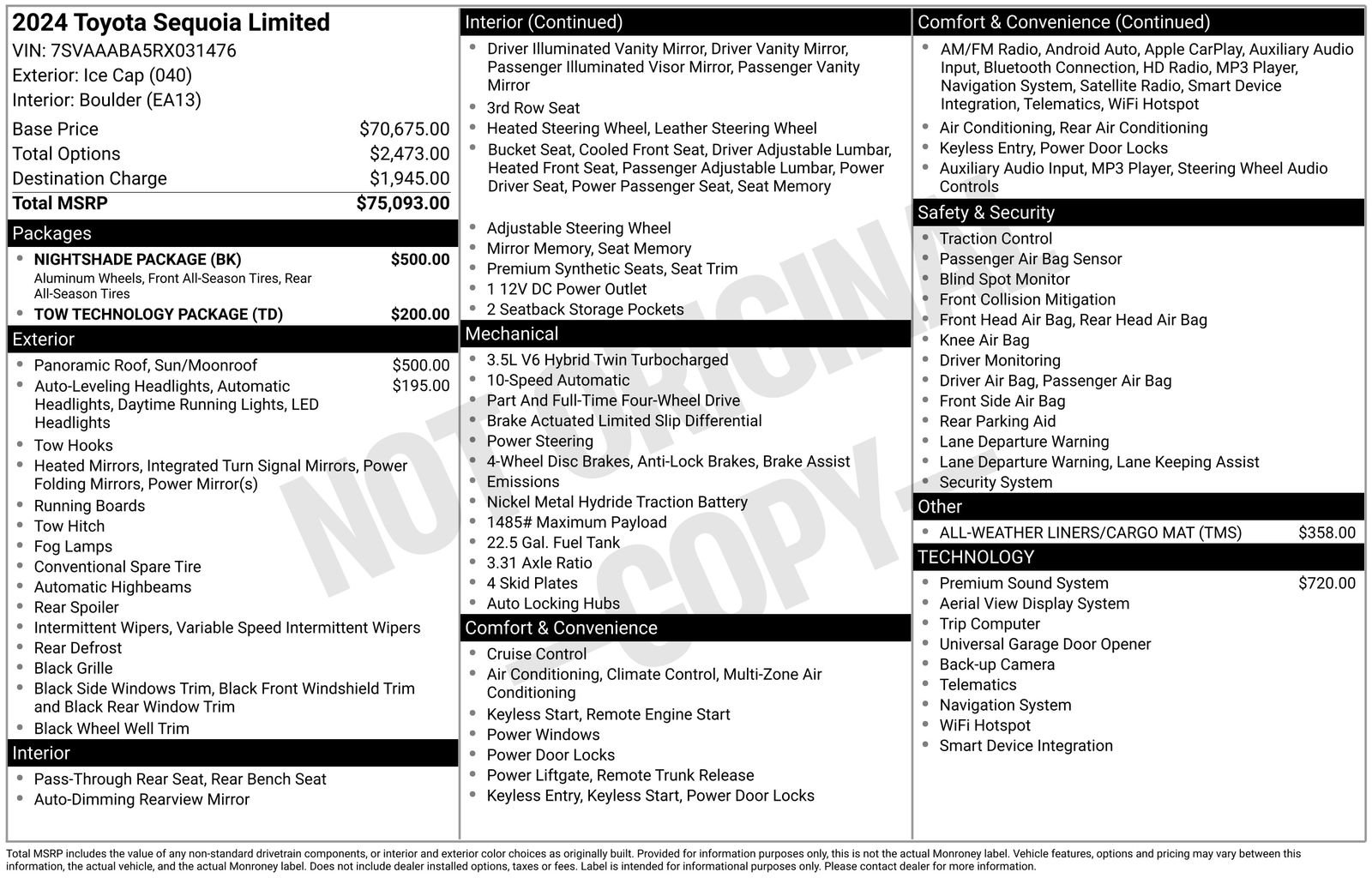 Used 2024 Toyota Sequoia Limited w/ Nightshade Package image 29