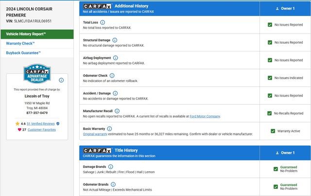 Certified 2024 Lincoln Corsair AWD image 3