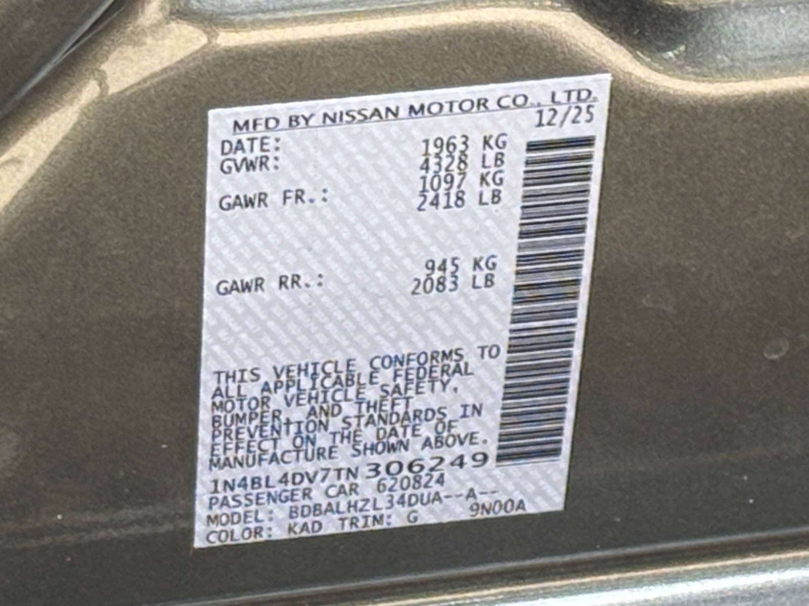 Used 2026 Nissan Altima 2.5 SV FWD image 29