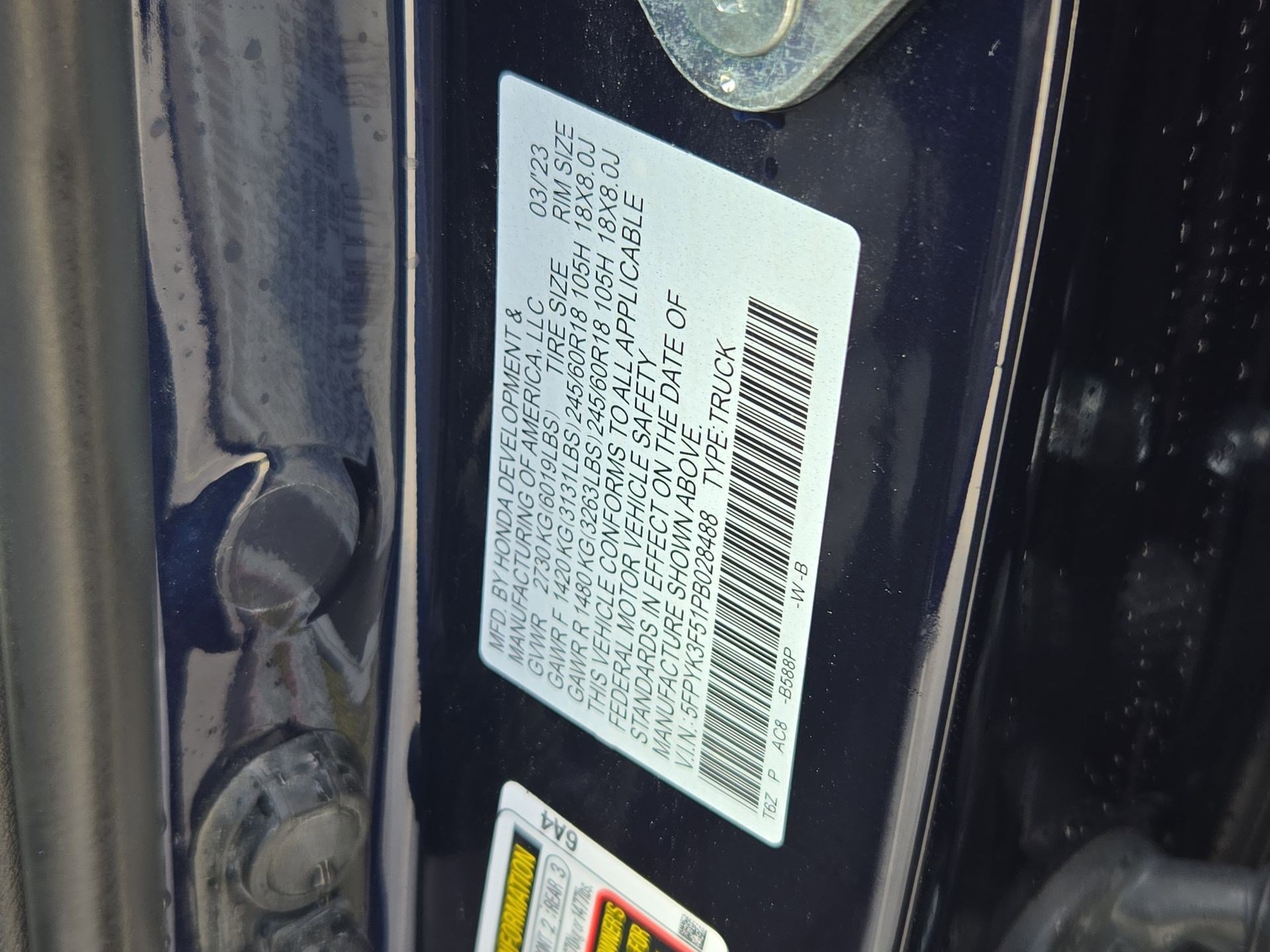 Used 2023 Honda Ridgeline RTL image 34