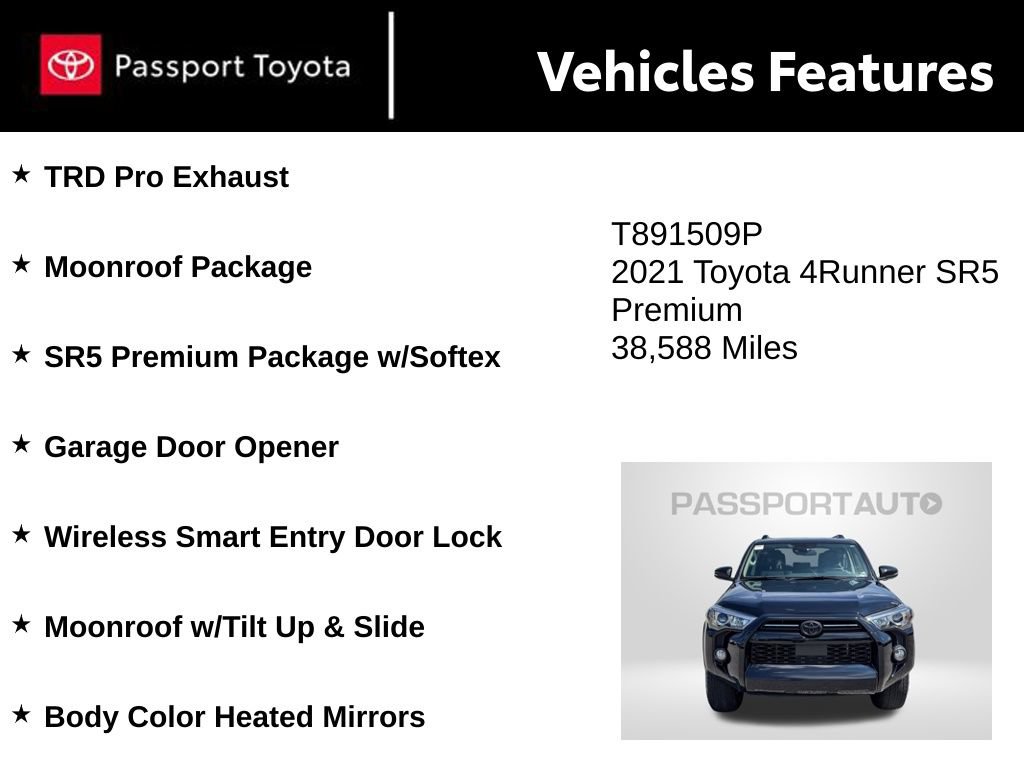 Used 2021 Toyota 4Runner SR5 Premium w/ Moonroof Package AWD/4WD image 11