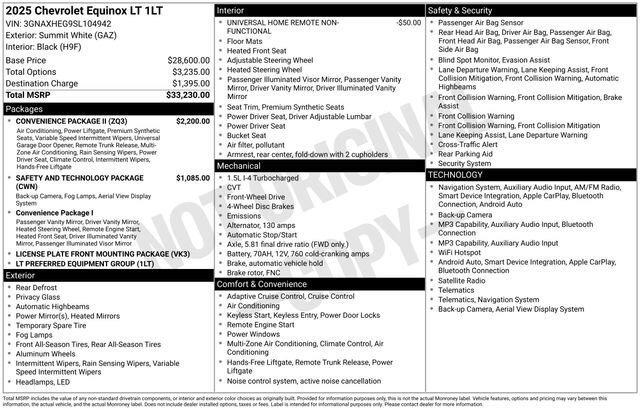 Used 2025 Chevrolet Equinox LT w/ Convenience Package II FWD image 2