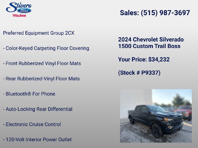 Used 2024 Chevrolet Silverado 1500 Custom Trail Boss AWD/4WD image 16