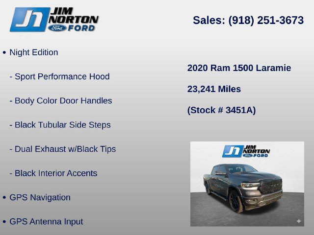 Used 2020 RAM 1500 Laramie AWD/4WD image 16