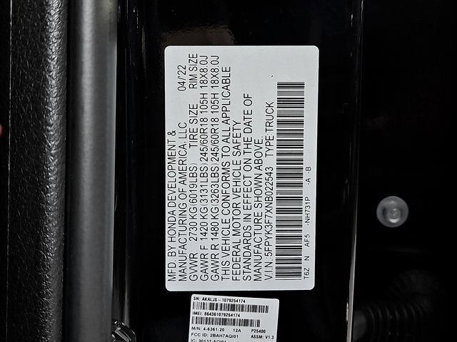 Used 2022 Honda Ridgeline RTL-E image 28