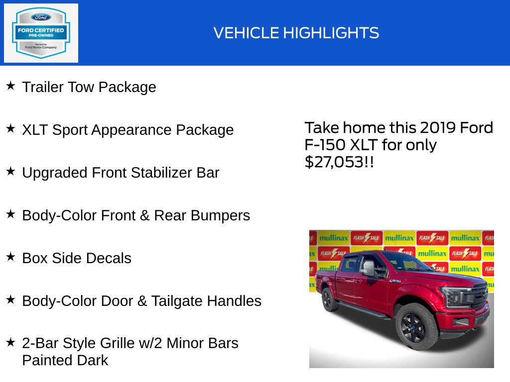 Used 2019 Ford F150 XLT w/ Equipment Group 302A Luxury AWD/4WD image 18
