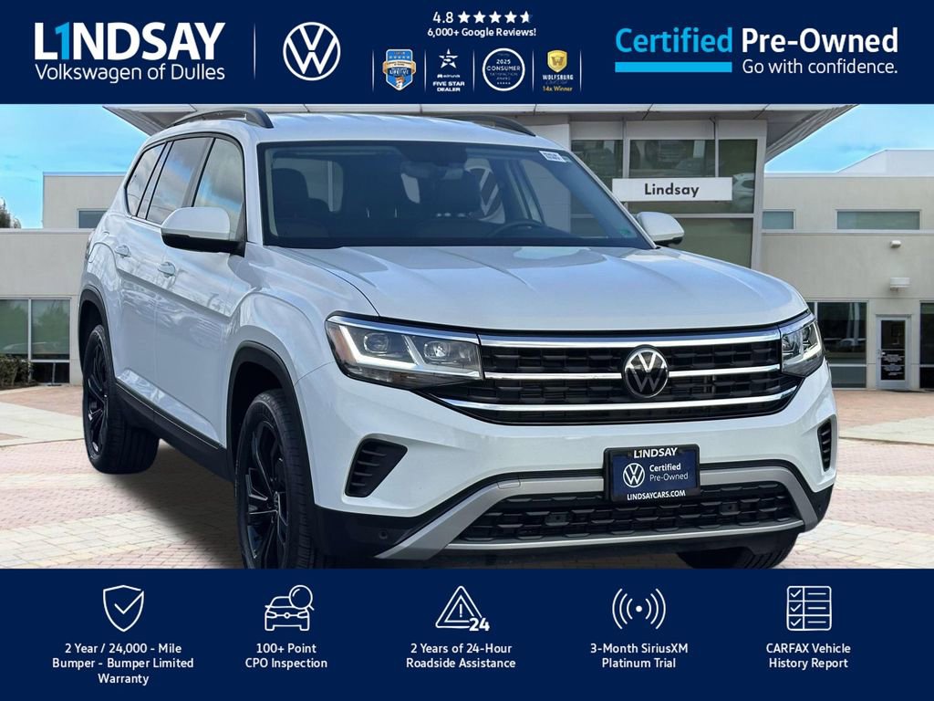 Certified 2023 Volkswagen Atlas SE w/ Black Wheel Package image 1
