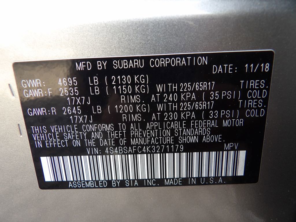 Used 2019 Subaru Outback 2.5i Premium image 27