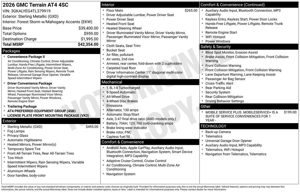 New 2026 GMC Terrain AT4 AWD/4WD image 22