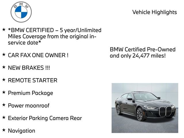 Certified 2024 BMW 430i Gran Coupe xDrive w/ Premium Package image 11