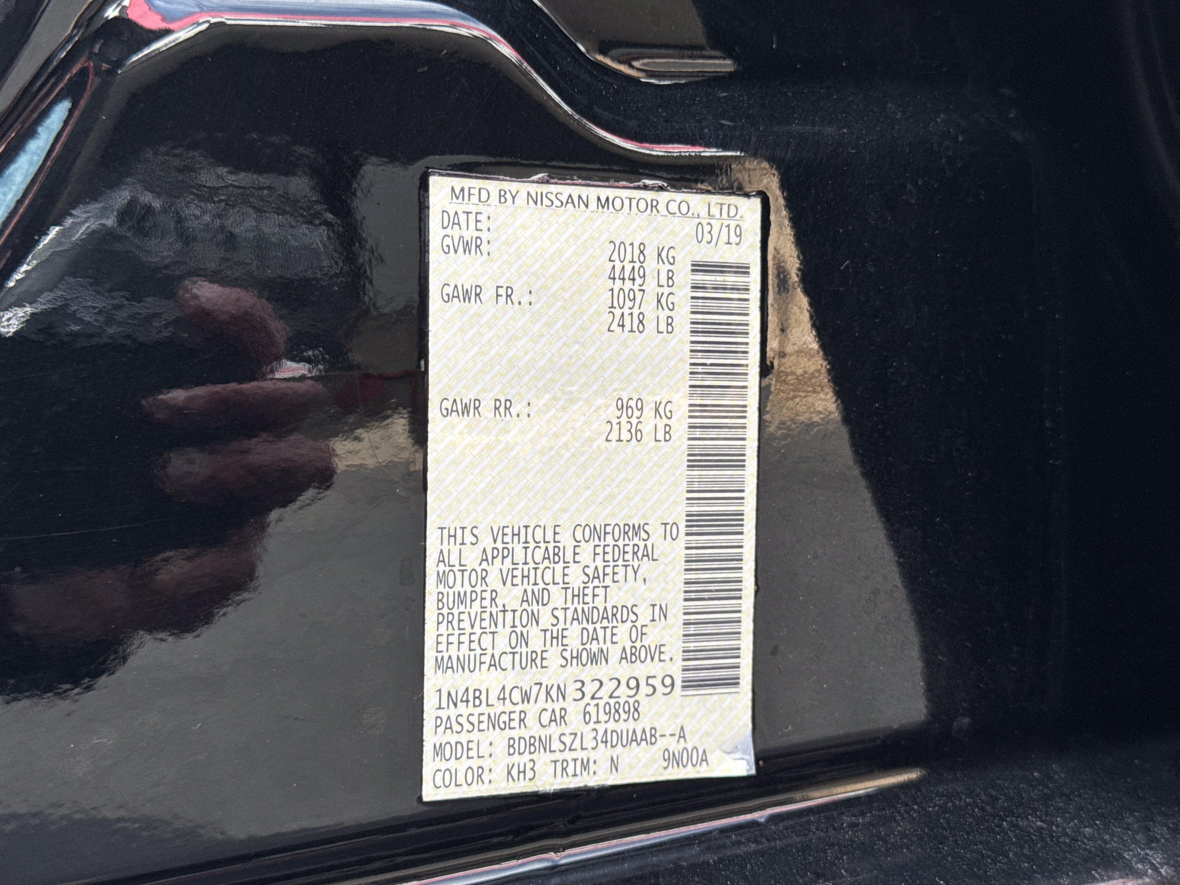 Used 2019 Nissan Altima 2.5 SR w/ SR Premium Package AWD/4WD image 31
