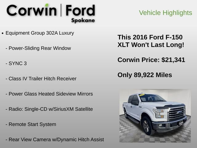 Used 2016 Ford F150 XLT w/ Equipment Group 302A Luxury image 6