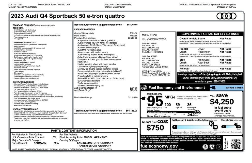 Used 2023 Audi Q4 e-tron Premium Plus w/ Premium Plus image 4