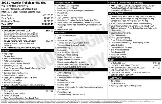 Used 2023 Chevrolet TrailBlazer RS w/ Convenience Package image 4