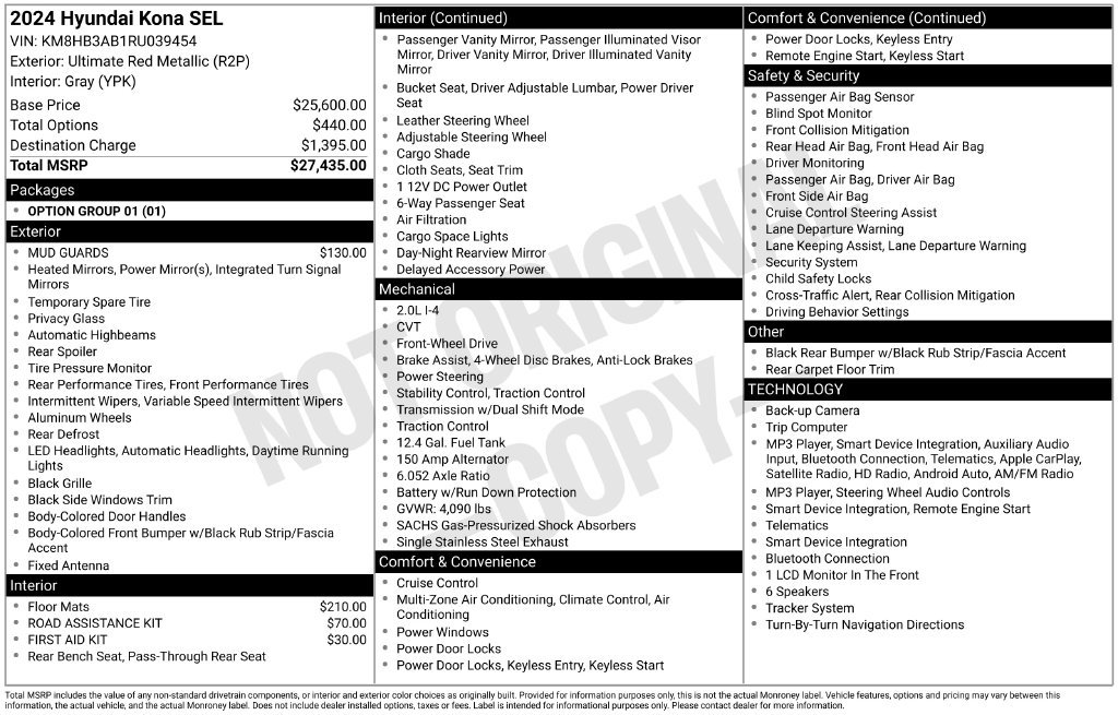 Certified 2024 Hyundai Kona SEL FWD image 5