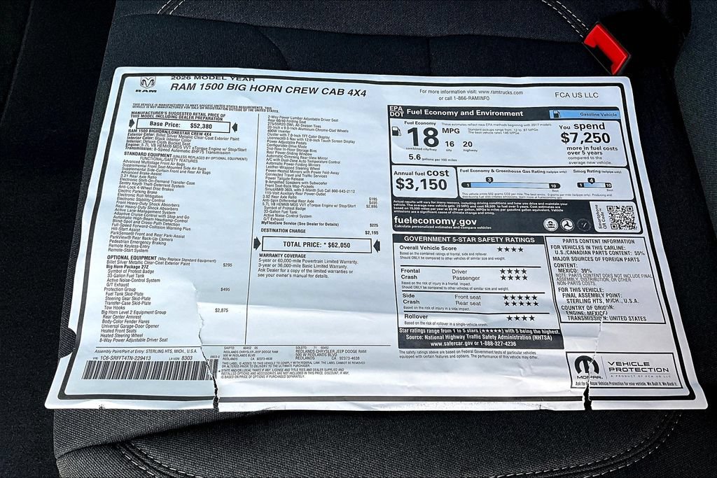 New 2026 RAM 1500 Big Horn AWD/4WD image 16
