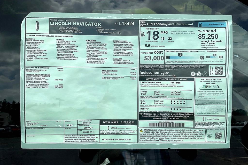 New 2024 Lincoln Navigator L Reserve AWD/4WD image 14