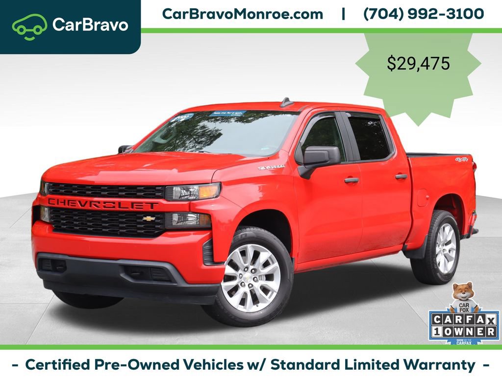 Certified 2020 Chevrolet Silverado 1500 Custom w/ Custom Value Package AWD/4WD image 2