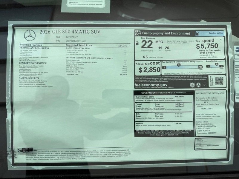 New 2026 Mercedes-Benz GLE 350 4MATIC image 4