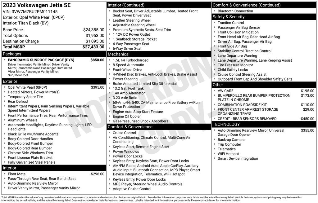 Used 2023 Volkswagen Jetta SE w/ Panoramic Sunroof Package image 25