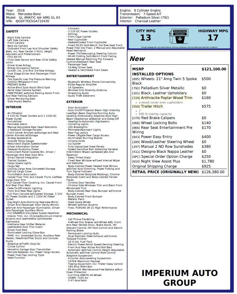 Used 2016 Mercedes-Benz GL 63 AMG 4MATIC image 23