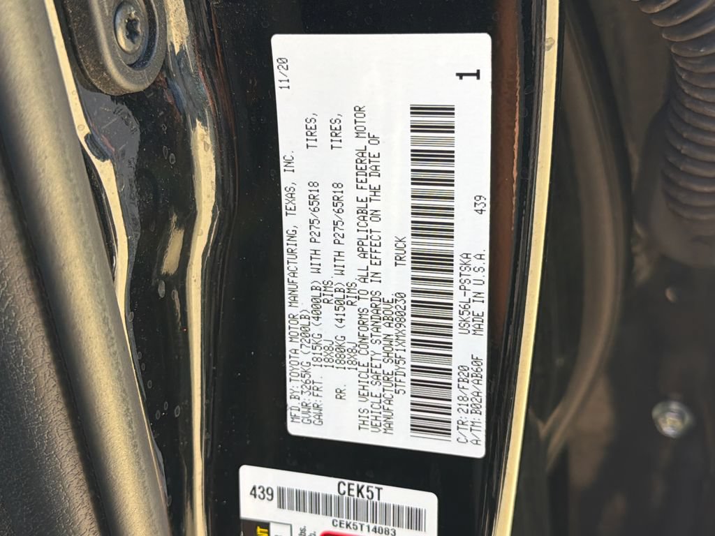 Used 2021 Toyota Tundra SR5 w/ TRD Off-Road Package AWD/4WD image 35
