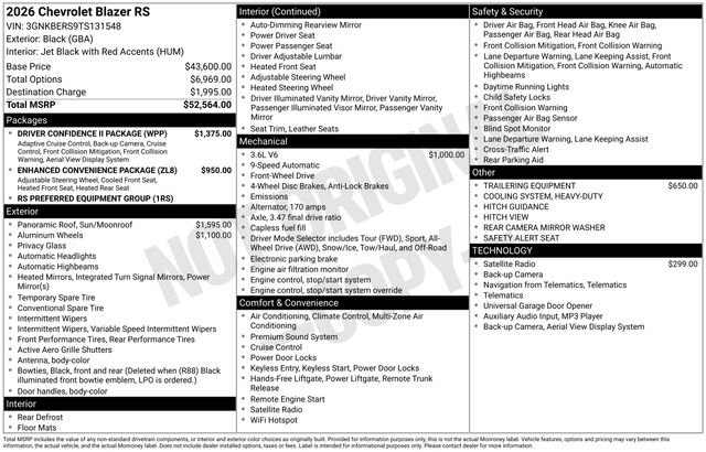 New 2026 Chevrolet Blazer RS w/ Driver Confidence II Package image 4
