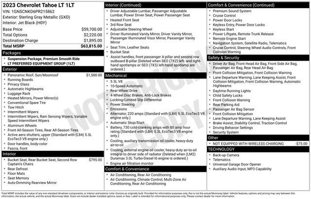 Used 2023 Chevrolet Tahoe LT RWD image 30