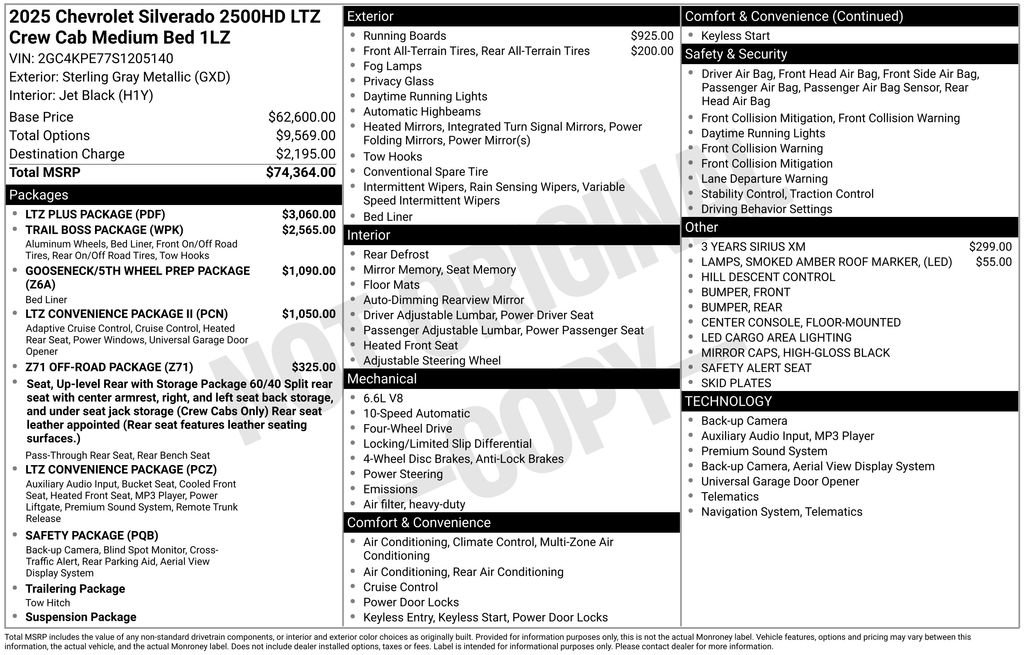 Used 2025 Chevrolet Silverado 2500 LTZ w/ LTZ Plus Package AWD/4WD image 29