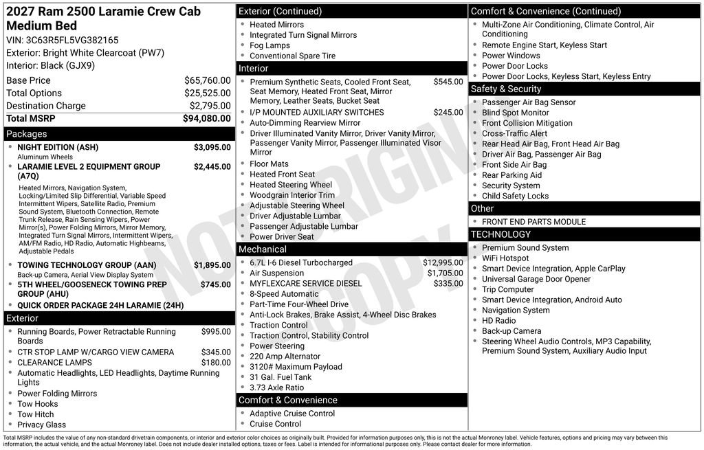 New 2027 RAM 2500 Laramie w/ Night Edition AWD/4WD image 26