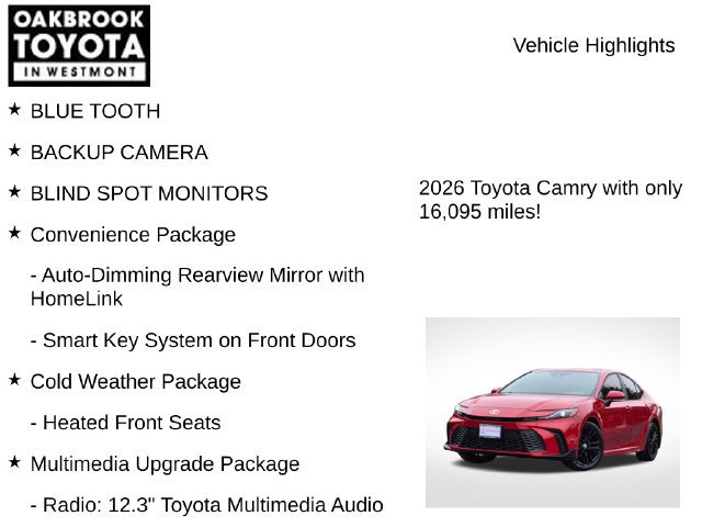 Certified 2026 Toyota Camry SE w/ Multimedia Upgrade Package AWD/4WD image 6