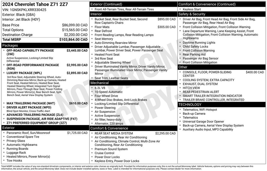 Used 2024 Chevrolet Tahoe Z71 w/ Off-Road Capability Package AWD/4WD image 23