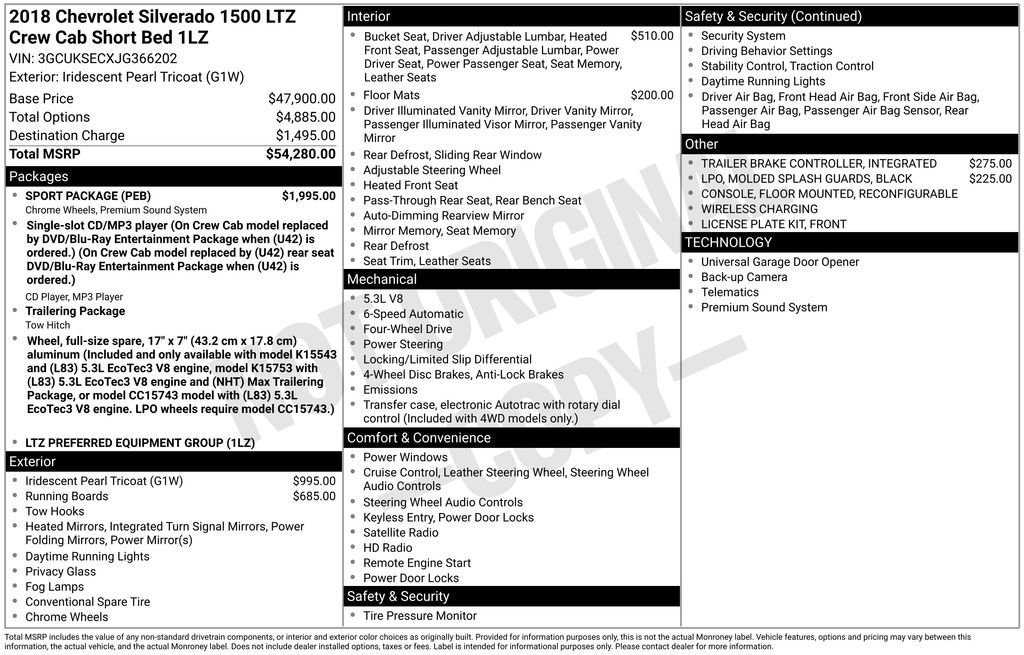 Used 2018 Chevrolet Silverado 1500 LTZ w/ Sport Package image 20