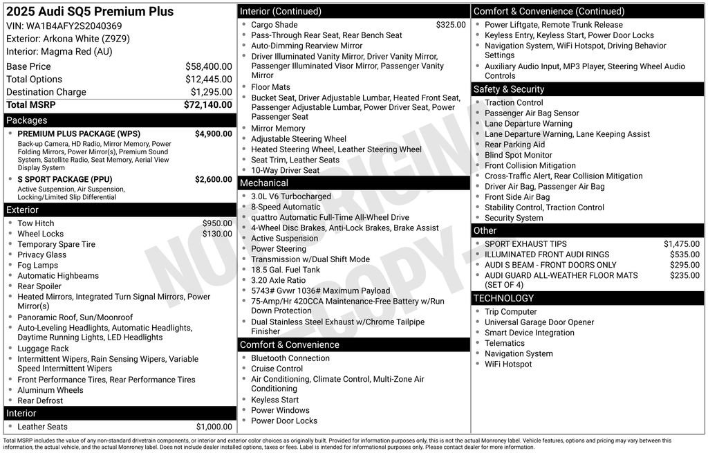 Certified 2025 Audi SQ5 Premium Plus w/ Premium Plus Package image 19