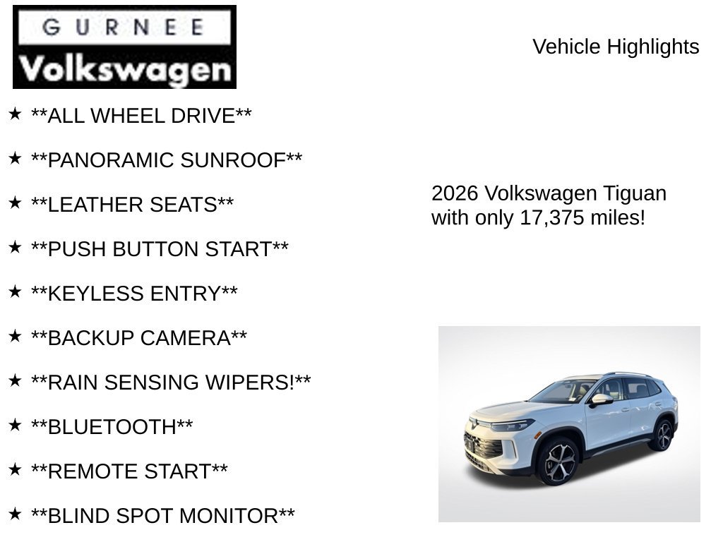 Used 2026 Volkswagen Tiguan SE AWD/4WD image 7