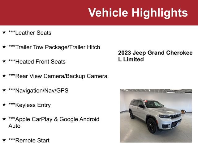 Used 2023 Jeep Grand Cherokee L Limited w/ Trailer Tow Group (B) AWD/4WD image 2