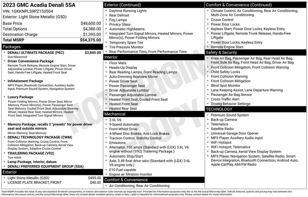 Used 2023 GMC Acadia Denali w/ Denali Ultimate Package FWD image 6