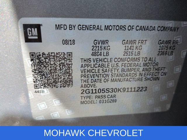 Certified 2019 Chevrolet Impala Premier w/ Premier Confidence Package FWD image 36