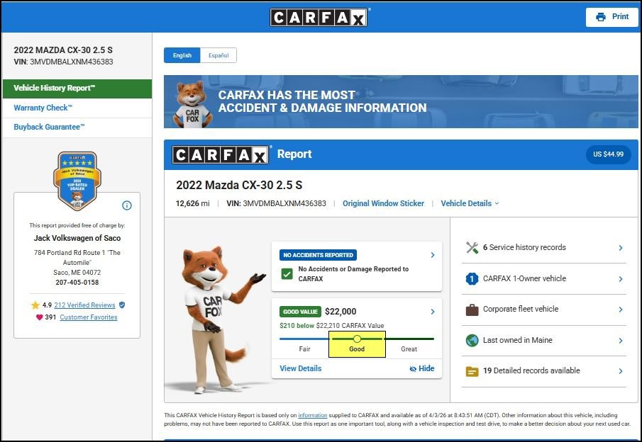 Used 2022 MAZDA CX-30 AWD 2.5 S image 11