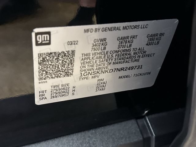 Certified 2022 Chevrolet Tahoe LT w/ Luxury Package AWD/4WD image 35