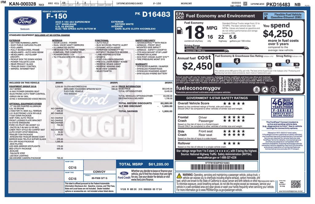 Used 2023 Ford F150 XLT w/ Equipment Group 301A Mid