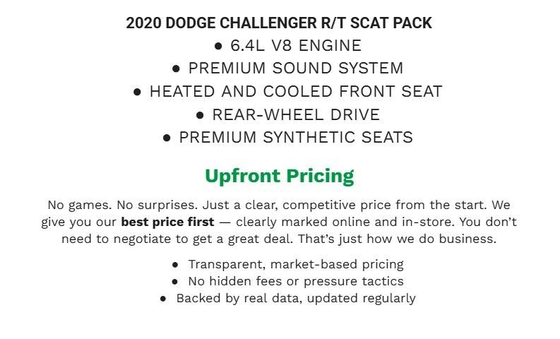 Used 2020 Dodge Challenger R/T Scat Pack w/ Shaker Package image 2