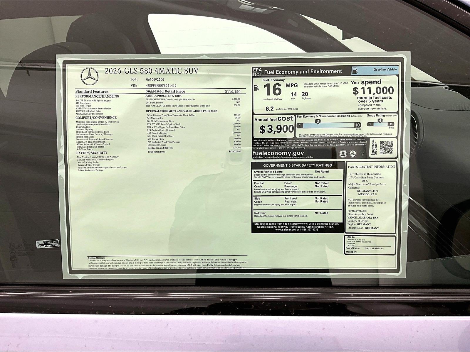 New 2026 Mercedes-Benz GLS 580 4MATIC image 17