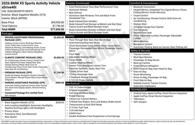 Used 2026 BMW X5 xDrive40i image 38