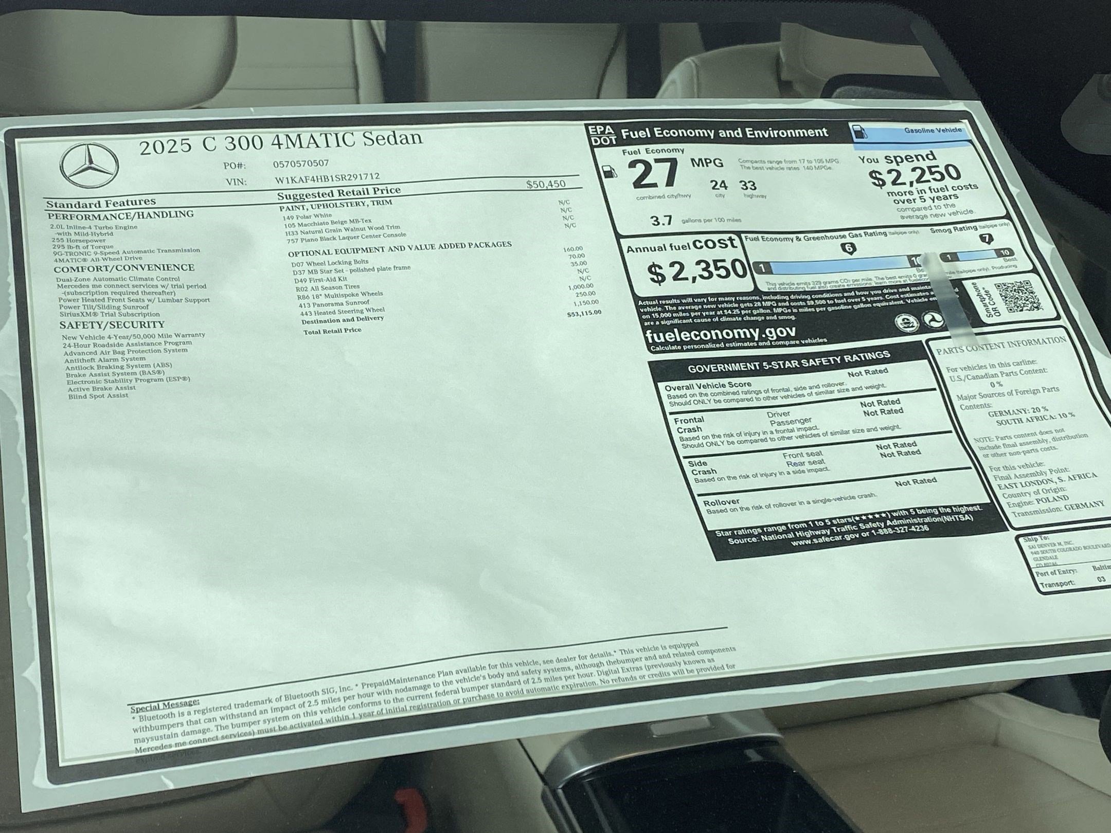 Used 2025 Mercedes-Benz C 300 4MATIC Sedan image 31