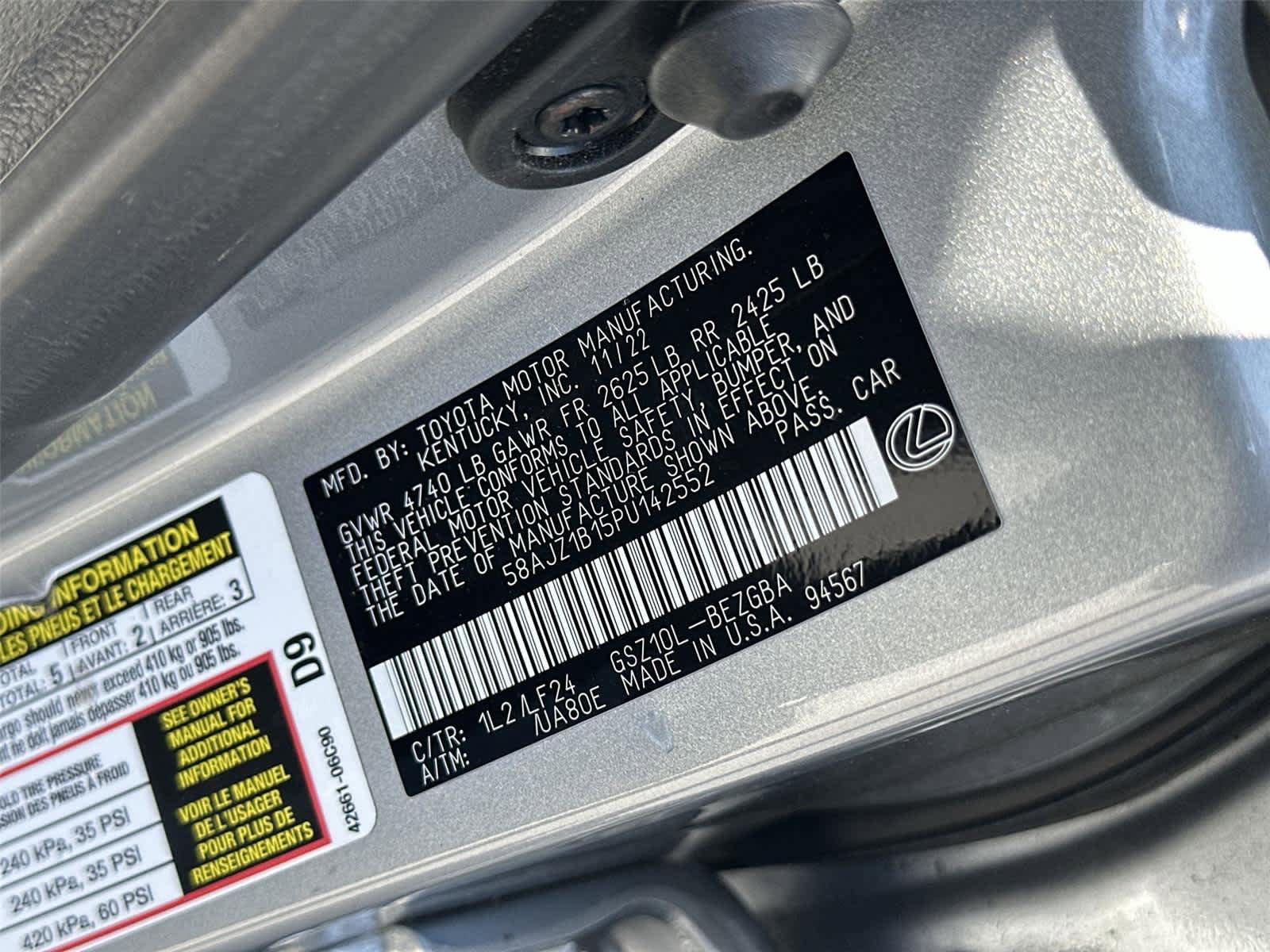 Used 2023 Lexus ES 350 F Sport w/ Accessory Package (Z2) image 22