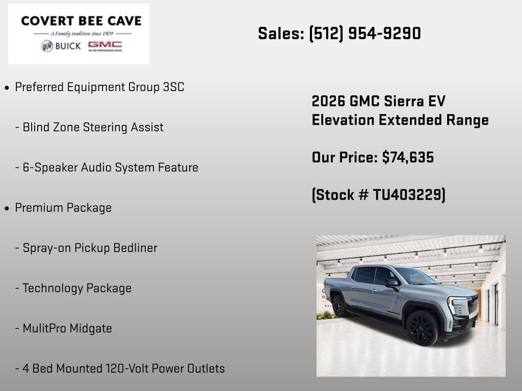New 2026 GMC Sierra EV Elevation w/ Premium Package AWD/4WD image 14
