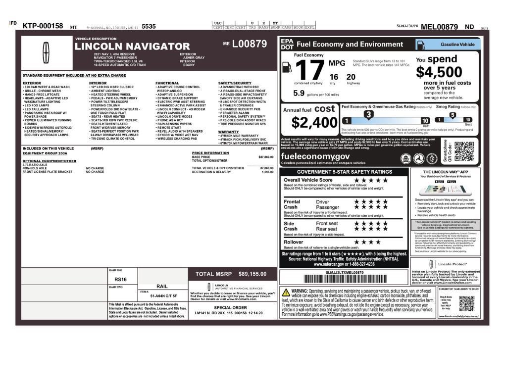 Used 2021 Lincoln Navigator L Reserve image 2