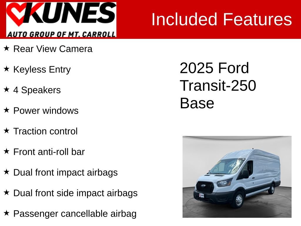 Used 2025 Ford Transit 250 148 High Roof Extended AWD w/ Load Area Protection Package image 3