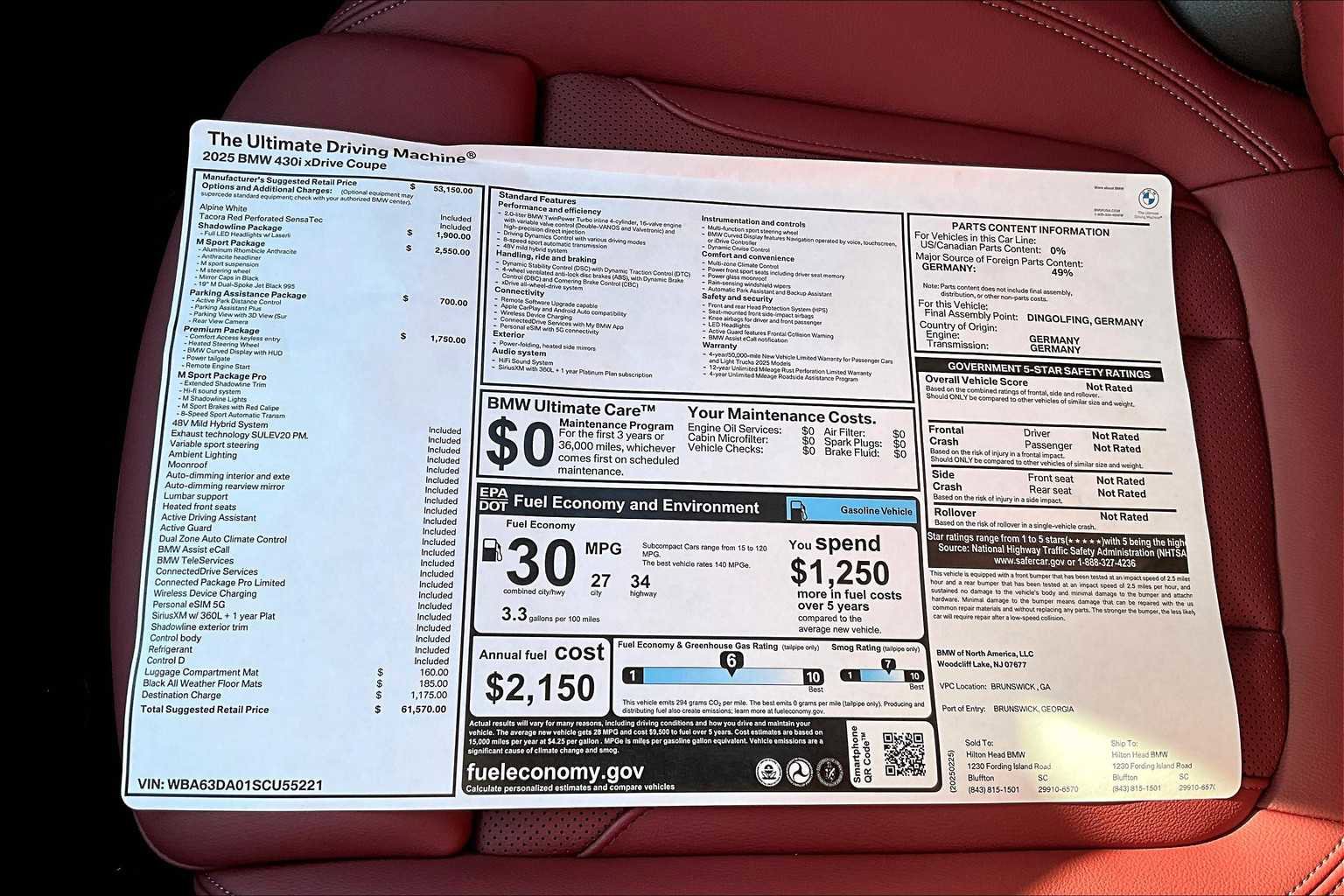 New 2025 BMW 430i xDrive 430i xDrive w/ M Sport Package image 18